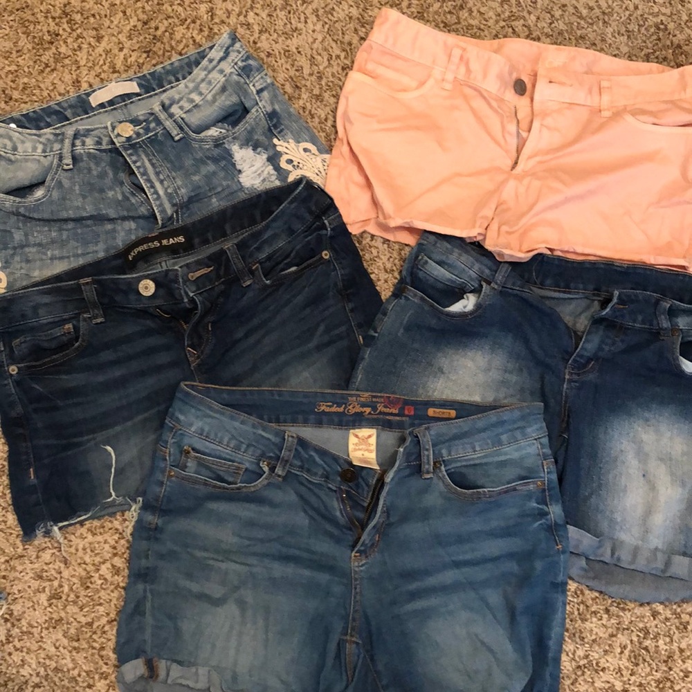 Five pairs of shorts.